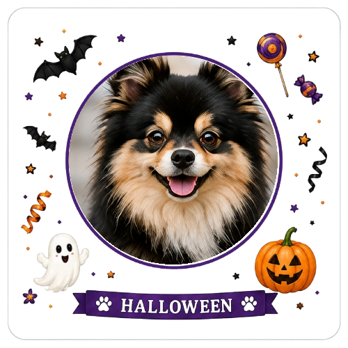 Halloween Classic themed pet treat border