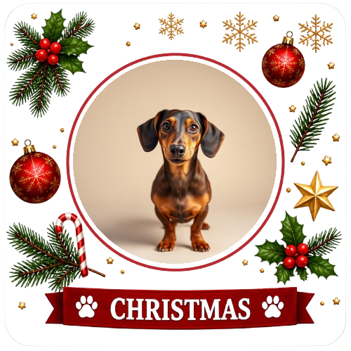 Christmas themed pet treat border