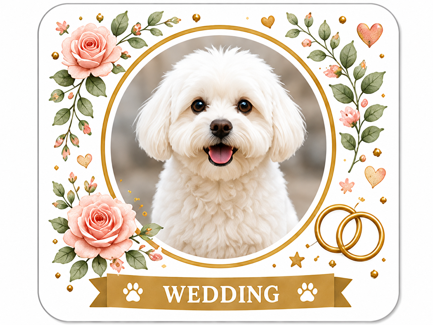 Wedding themed pet treat border