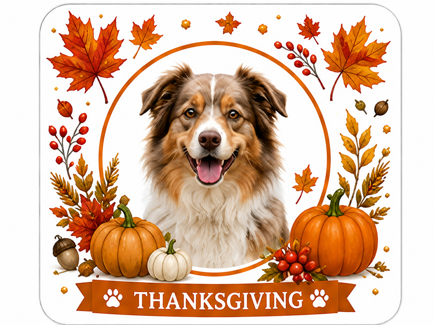 Thanksgiving themed pet treat border