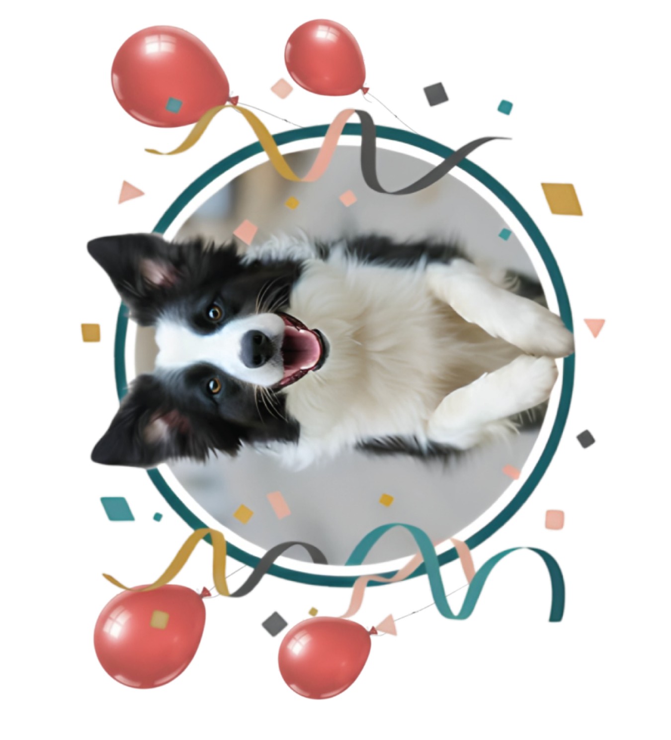Birthday themed dog treat label